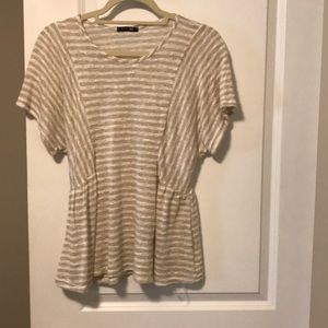 Striped peplum papermoon top